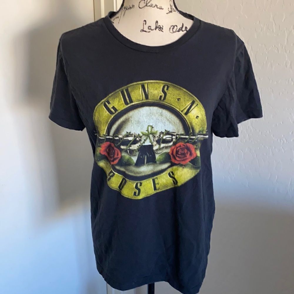 Guns & Roses Band Black Guns Roses Graphic T-Shirt Concert Festival